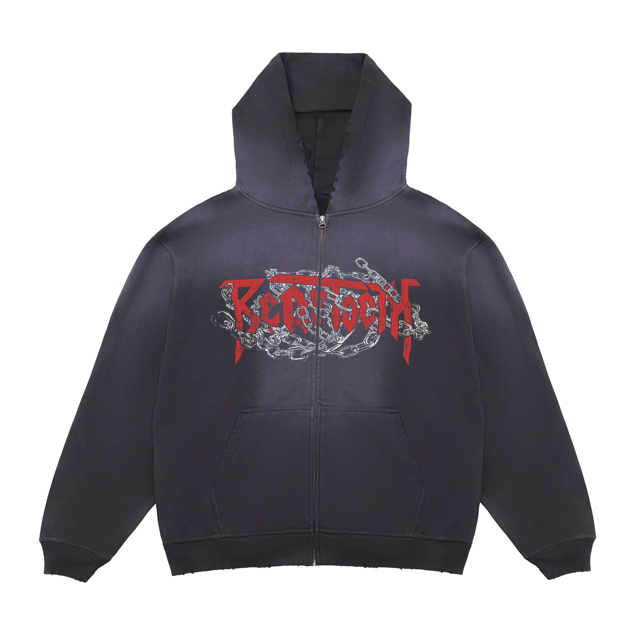Chain Distressed Potassium | Premium Zip Hoodie