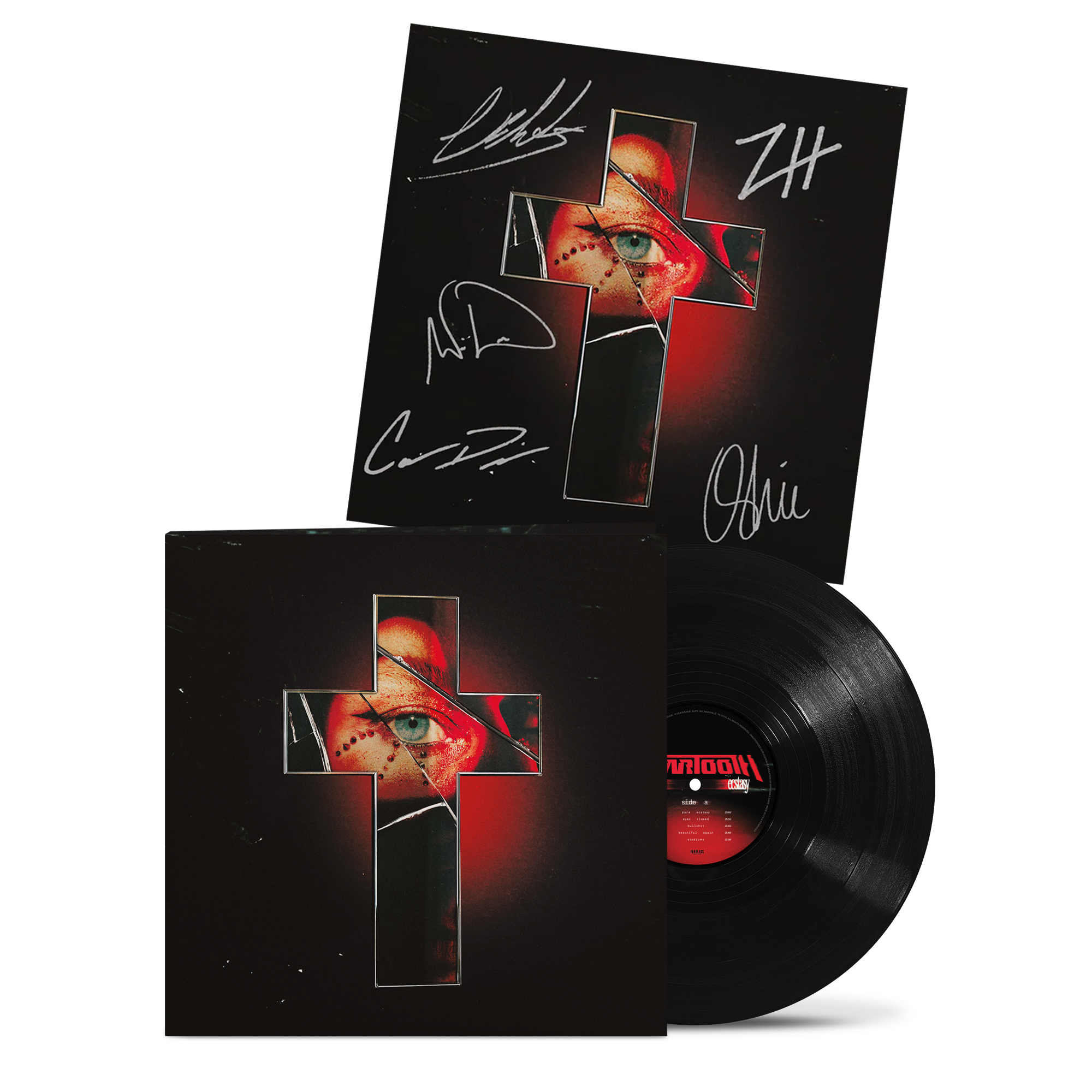 Pure Ecstasy | Black Vinyl Bundle + Signed 12" Print